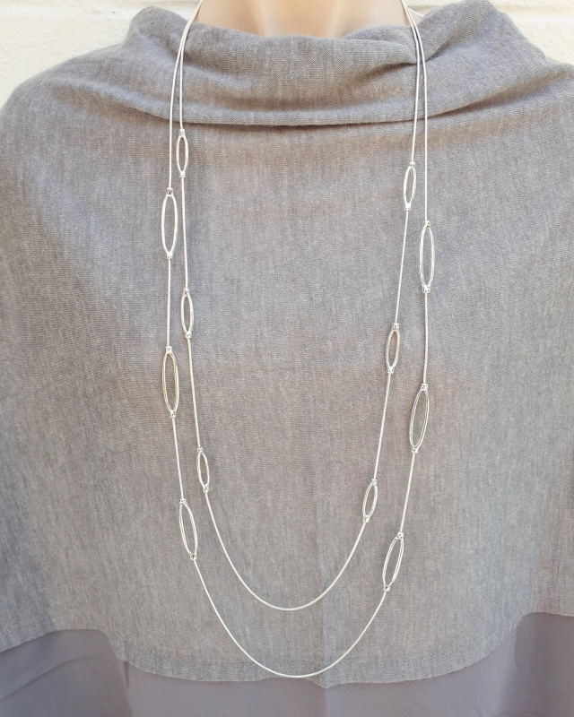 Eyelet Necklace - Silver